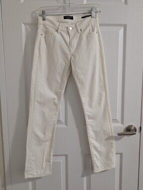 Banana Republic Premium Slim Straight Denim Jeans Off-White 24P Minimalist